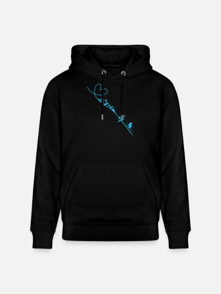 Skifahrer - Stanley/Stella Unisex Bio-Hoodie CRUISER - Schwarz