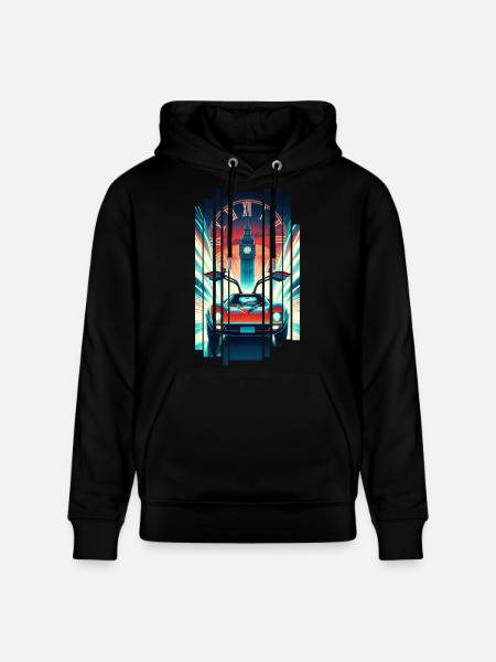 Tilbage til fremtiden Retro 80'er T-shirt - Stanley/Stella CRUISER økologisk unisex-hoodie - sort