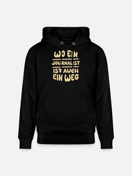 Geschenkidee Journalist - Stanley/Stella Unisex Bio-Hoodie CRUISER - Schwarz