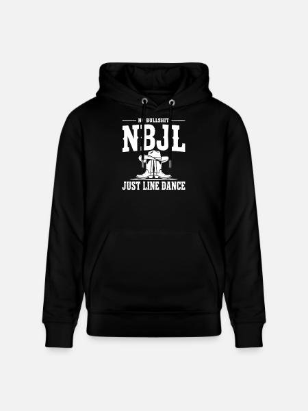 NBJL – No Bullshit Just Line Dance - Stanley/Stella CRUISER Unisex Organic Hoodie - black