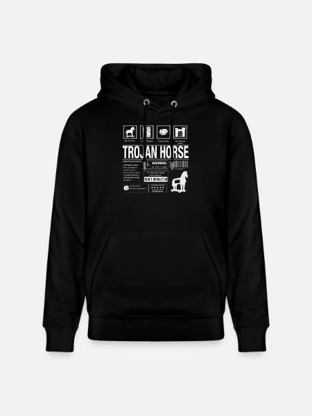 Trojanisches Pferd Motiv - Stanley/Stella Unisex Bio-Hoodie CRUISER - Schwarz