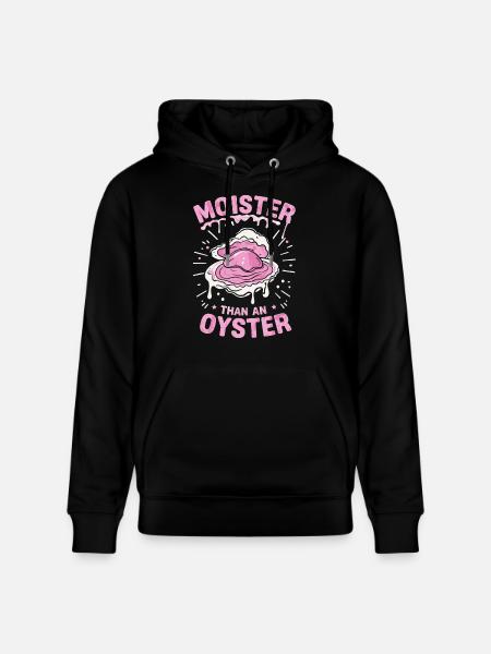 Moister Oyster - Stanley/Stella CRUISER Unisex Organic Hoodie - black