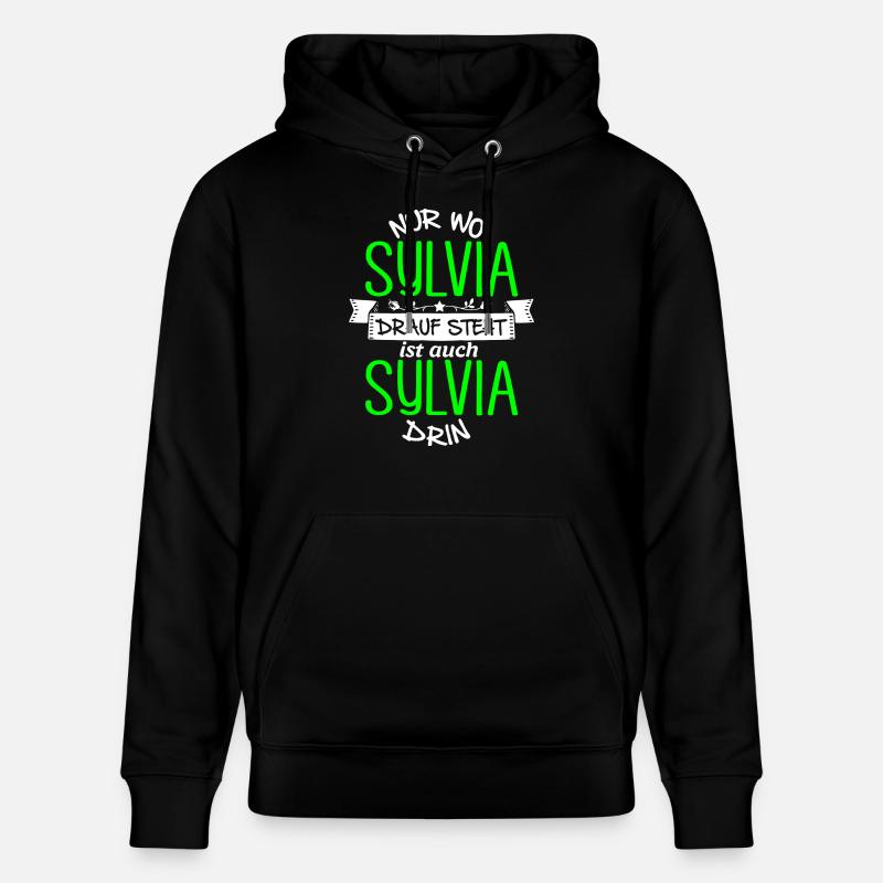SYLVIA die Echte - Stanley/Stella Unisex Bio-Hoodie CRUISER  - Schwarz