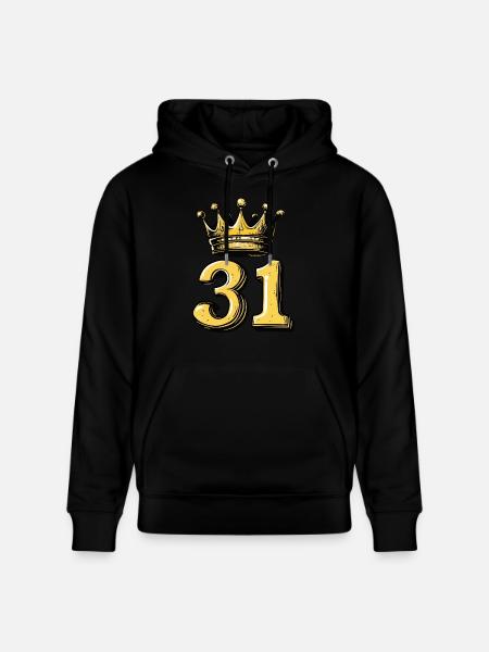 31 Zahl Krone - Stanley/Stella Unisex Bio-Hoodie CRUISER  - Schwarz