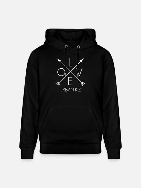 LOVE Urban Kiz - white - Stanley/Stella CRUISER Unisex Organic Hoodie - black