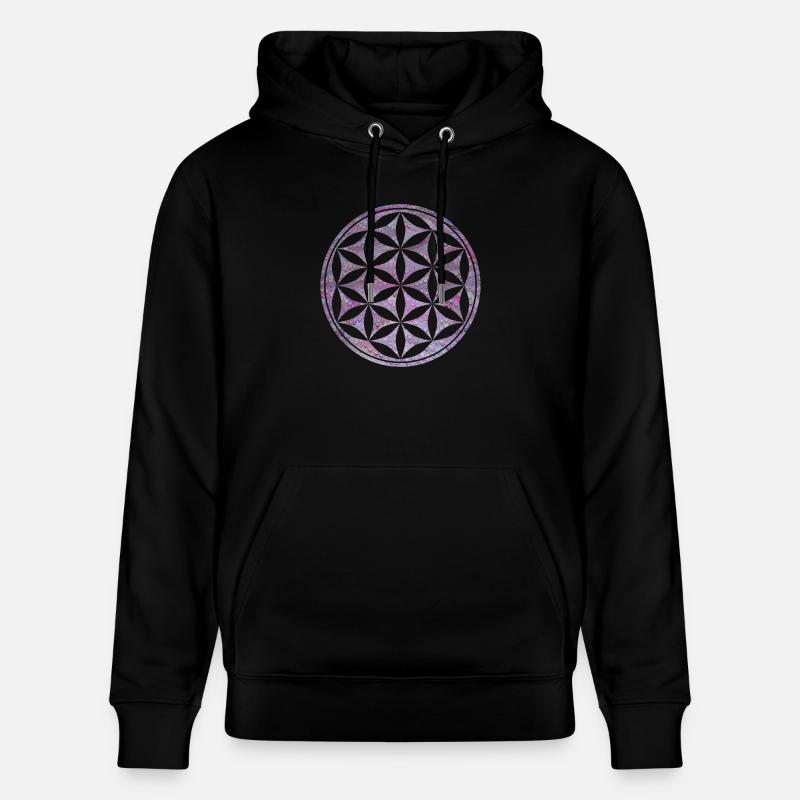 blume des lebens e 62 - Stanley/Stella Unisex Bio-Hoodie CRUISER  - Schwarz