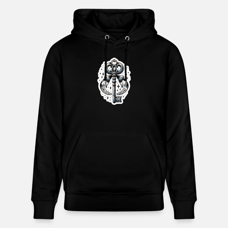 Déverrouiller les rêves - Illustration clé - Sweat à capuche bio CRUISER Stanley/Stella Unisexe - noir