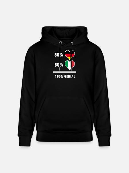 Germany and Italy awesome / Gift - Stanley/Stella CRUISER Unisex Organic Hoodie - black
