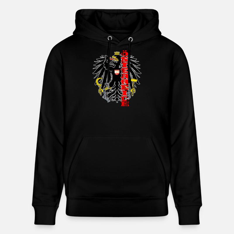 Cadeau aigle Autriche blason maison - Sweat à capuche bio CRUISER Stanley/Stella Unisexe - noir