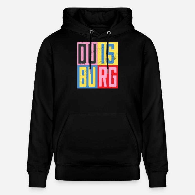 Duisburg Städte Design - Stanley/Stella Unisex Bio-Hoodie CRUISER  - Schwarz