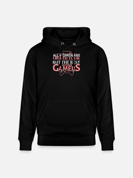 Gamer Queen: Women Define Play - Stanley/Stella CRUISER Unisex Organic Hoodie - black
