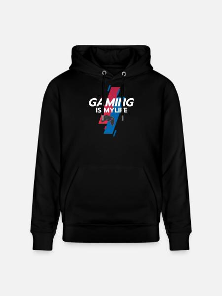 Gaming Is My Life - Stanley/Stella CRUISER Unisex Organic Hoodie - black