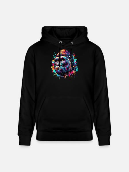 Gorilla - Stanley/Stella CRUISER Unisex Organic Hoodie - black