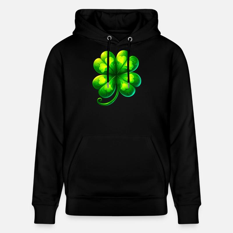 Vierblättriges Kleeblatt - Stanley/Stella Unisex Bio-Hoodie CRUISER  - Schwarz