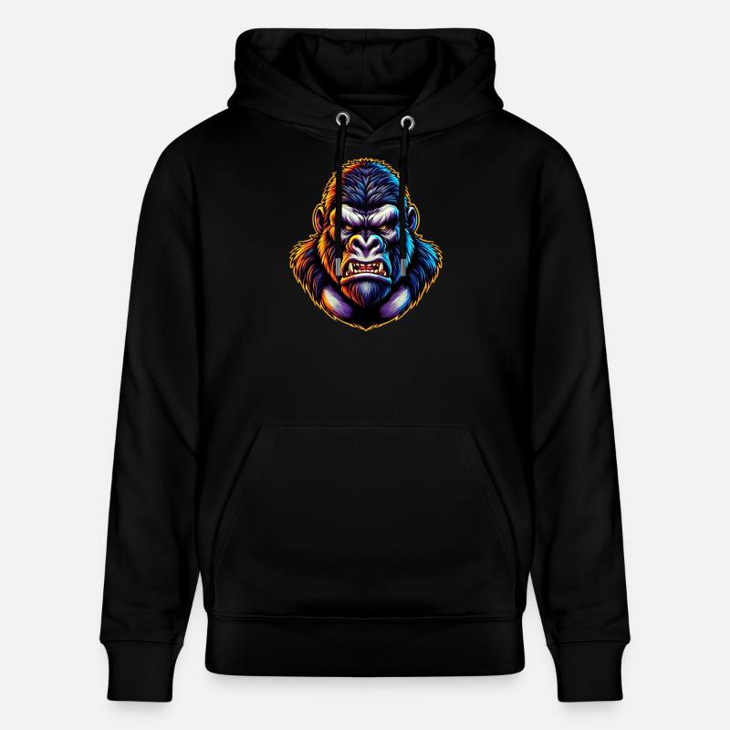 Gorille - Sweat à capuche bio CRUISER Stanley/Stella Unisexe - noir