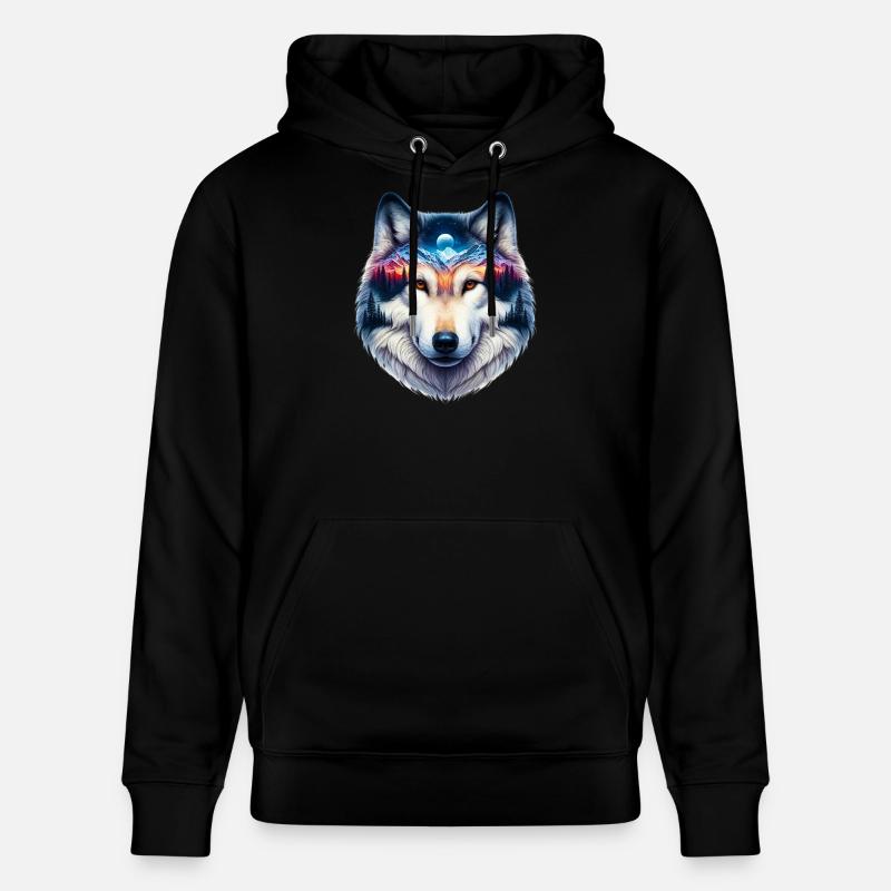 Loup - Sweat à capuche bio CRUISER Stanley/Stella Unisexe - noir