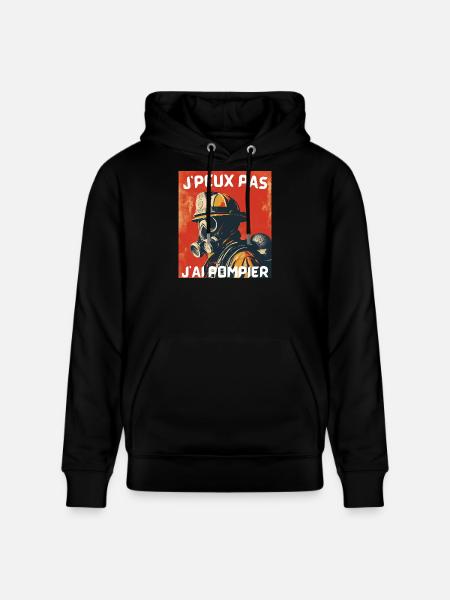 Pompier masqué – J'peux pas - Sweat à capuche bio CRUISER Stanley/Stella Unisexe - noir