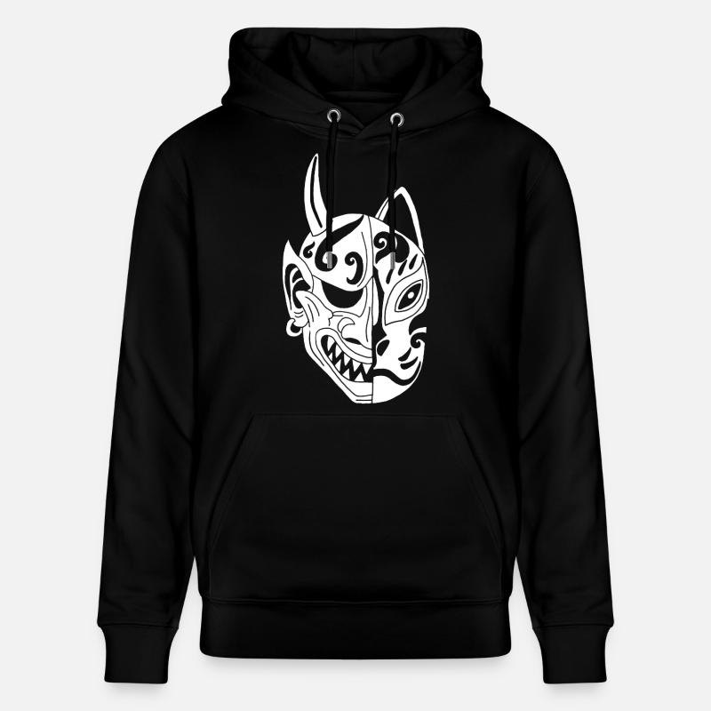 Chat-démon blanc japonais - Sweat à capuche bio CRUISER Stanley/Stella Unisexe - noir