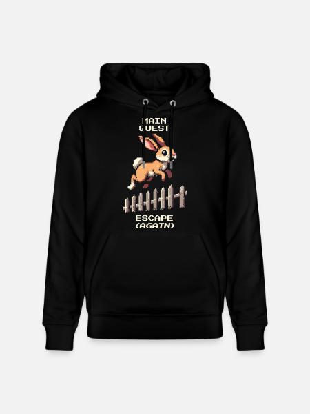 Main Quest Escape | Hasen Ausbruchswitz - Stanley/Stella Unisex Bio-Hoodie CRUISER - Schwarz