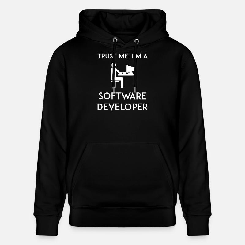 Vertrau mir, ich bin Softwareentwickler - Stanley/Stella Unisex Bio-Hoodie CRUISER - Schwarz