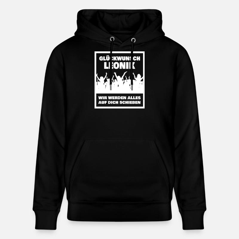 Leonik comme prénom - Sweat à capuche bio CRUISER Stanley/Stella Unisexe - noir