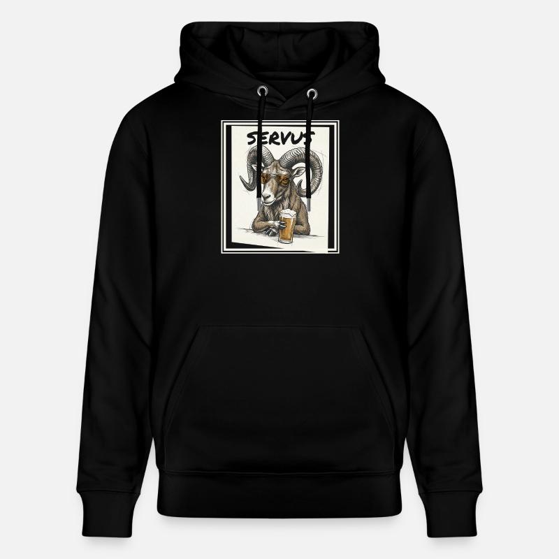 Bier Mufflon - Stanley/Stella Unisex Bio-Hoodie CRUISER  - Schwarz