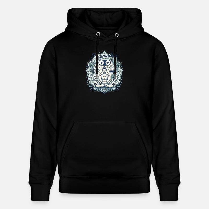 Meditation Flugmodus - Stanley/Stella Unisex Bio-Hoodie CRUISER - Schwarz