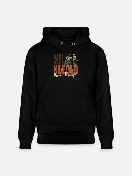 No Asphalt Needed Escape - Stanley/Stella CRUISER Unisex Organic Hoodie - black