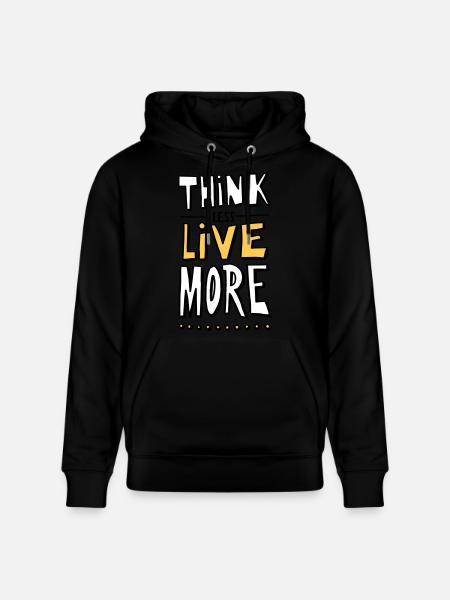 Think_Less - Stanley/Stella Unisex Bio-Hoodie CRUISER - Schwarz