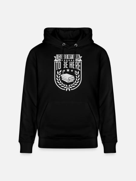 I closed my book - Stanley/Stella CRUISER Unisex Organic Hoodie - black