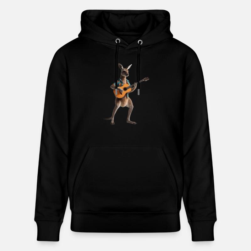 kangourou guitare - Sweat à capuche bio CRUISER Stanley/Stella Unisexe - noir