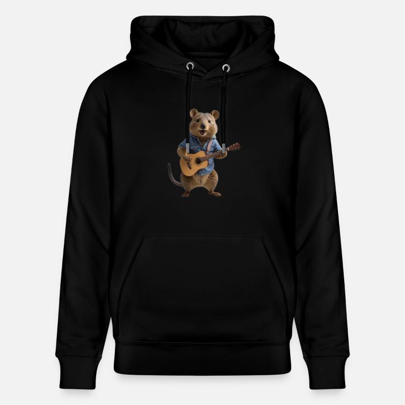 Marmotte guitare - Sweat à capuche bio CRUISER Stanley/Stella Unisexe - noir