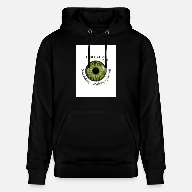 Yeux vert ) - Sweat à capuche bio CRUISER Stanley/Stella Unisexe - noir