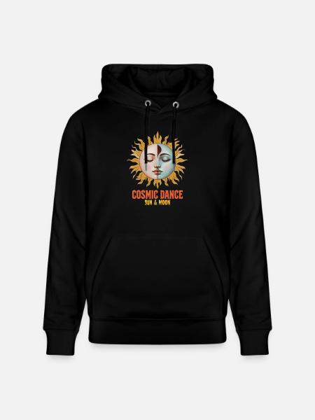 Cosmic Dance Spirituality Gift - Stanley/Stella CRUISER Unisex Organic Hoodie - black