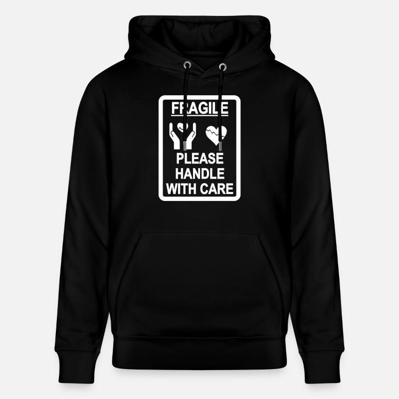 coeur fragile blanc - Sweat à capuche bio CRUISER Stanley/Stella Unisexe - noir