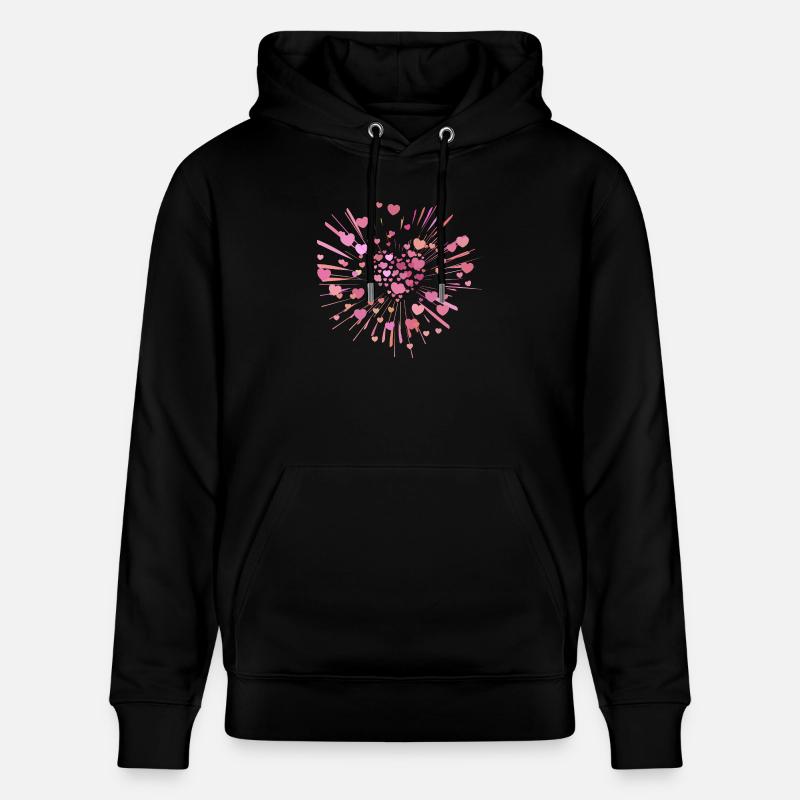 supernova2 rosa herzen - Stanley/Stella Unisex Bio-Hoodie CRUISER  - Schwarz