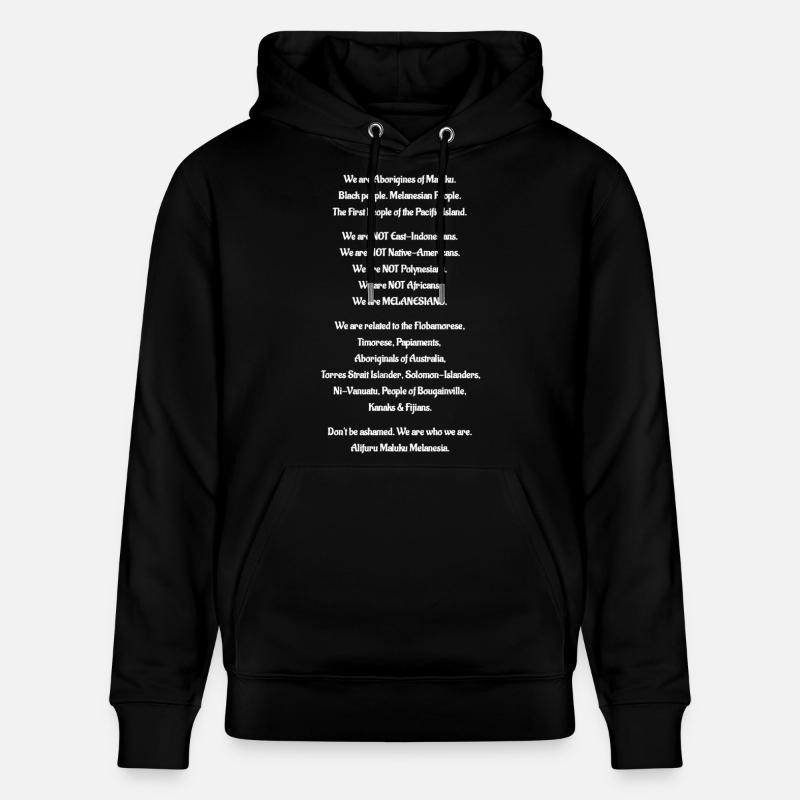 Aborigines oder Maluku - Stanley/Stella Unisex Bio-Hoodie CRUISER - Schwarz