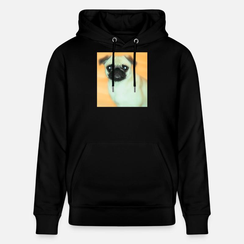 Niedlicher Mops mit Ausdrucksvollblick - Stanley/Stella Unisex Bio-Hoodie CRUISER  - Schwarz