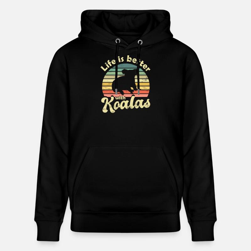 Koala Koala Ours - Sweat à capuche bio CRUISER Stanley/Stella Unisexe - noir