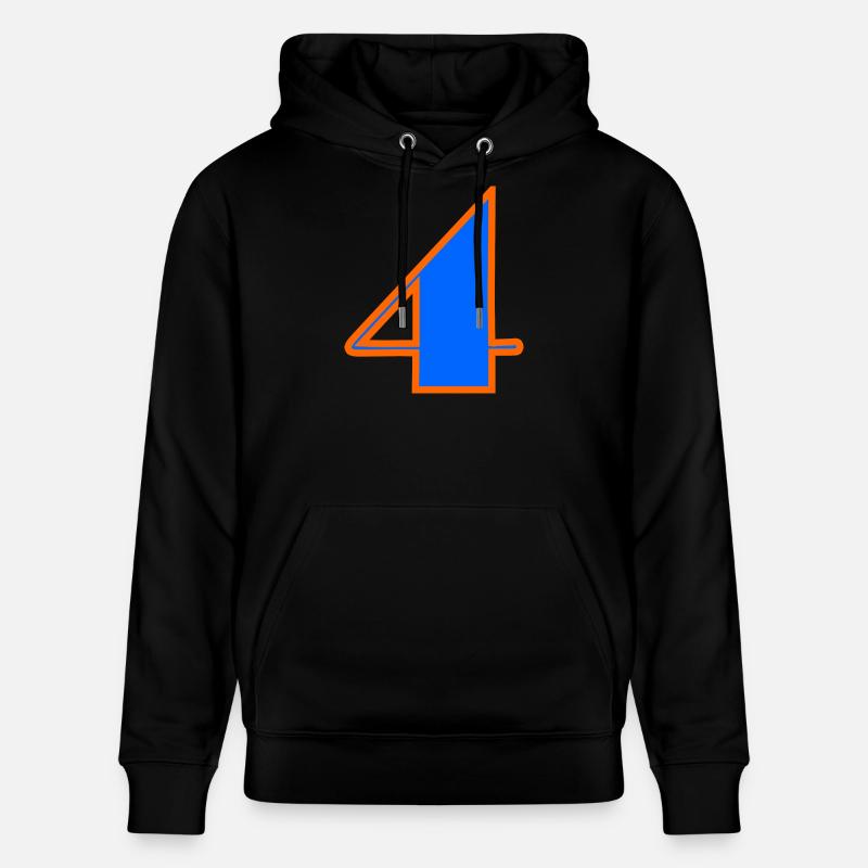 4 ANS,4e ANNIVERSAIRE,ANNIVERSAIRE 4 ANS,QUATRE - Sweat à capuche bio CRUISER Stanley/Stella Unisexe - noir