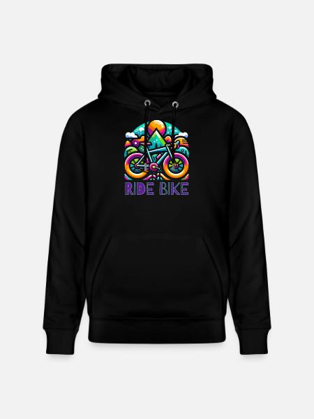 Cycling - Ride Bike design - Stanley/Stella CRUISER Unisex Organic Hoodie - black