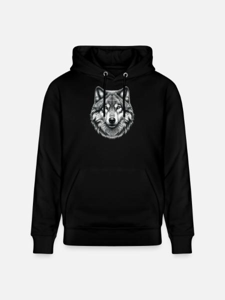 Wolf - Stanley/Stella Unisex Bio-Hoodie CRUISER  - Schwarz