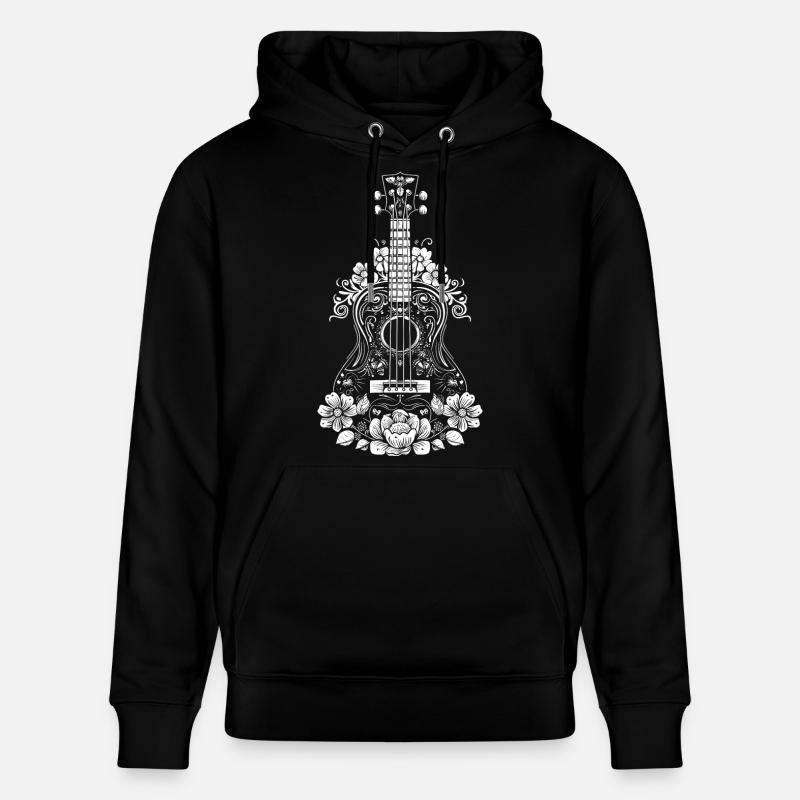 Ukulélé Style Bande Dessinée - Sweat à capuche bio CRUISER Stanley/Stella Unisexe - noir