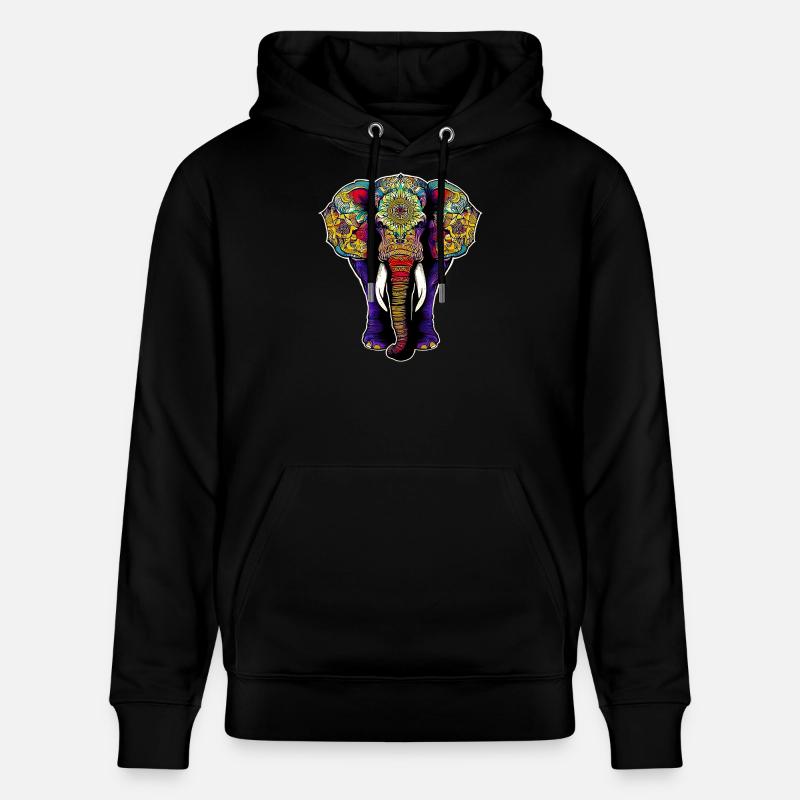 Éléphant - Sweat à capuche bio CRUISER Stanley/Stella Unisexe - noir