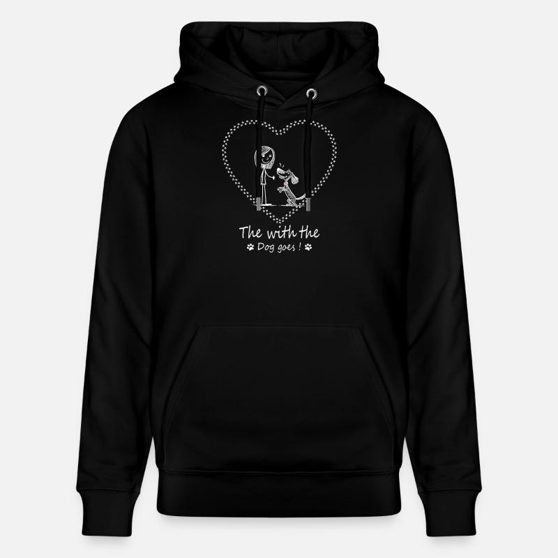 Qui va avec le chien ! - Sweat à capuche bio CRUISER Stanley/Stella Unisexe - noir