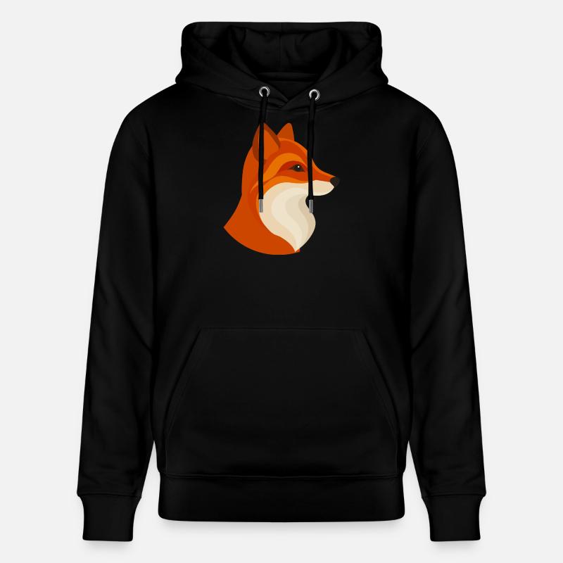 Renard moderne – géométrique et élégant - Sweat à capuche bio CRUISER Stanley/Stella Unisexe - noir