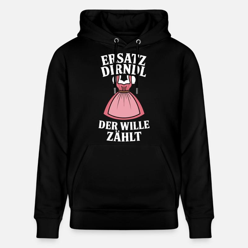 Bayern Volksfest Ersatz Dirndl Spruch - Sweat à capuche bio CRUISER Stanley/Stella Unisexe - noir