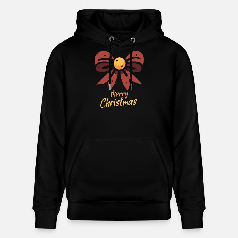 Joyeux Noël dessin animé noeud - Sweat à capuche bio CRUISER Stanley/Stella Unisexe - noir