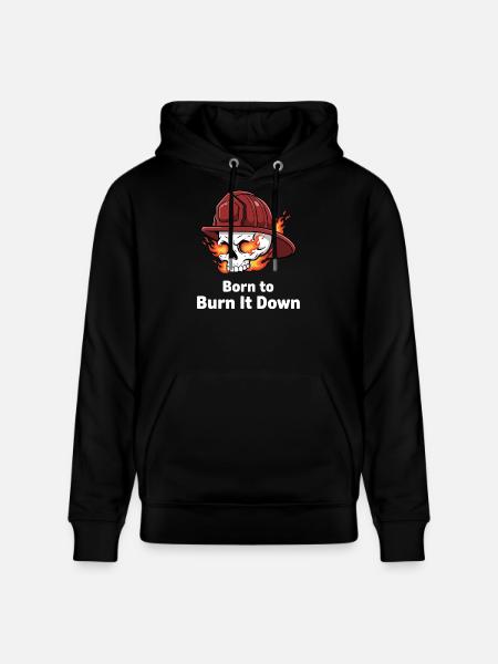 Né pour le brûler Crâne - Sweat à capuche bio CRUISER Stanley/Stella Unisexe - noir