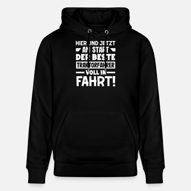 Der beste Traktorfahrer - Stanley/Stella Unisex Bio-Hoodie CRUISER  - Schwarz